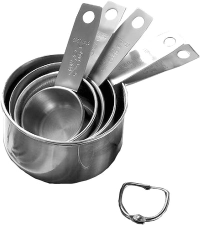 Set 5 Tazas Medidoras Acero Inox para Cocina