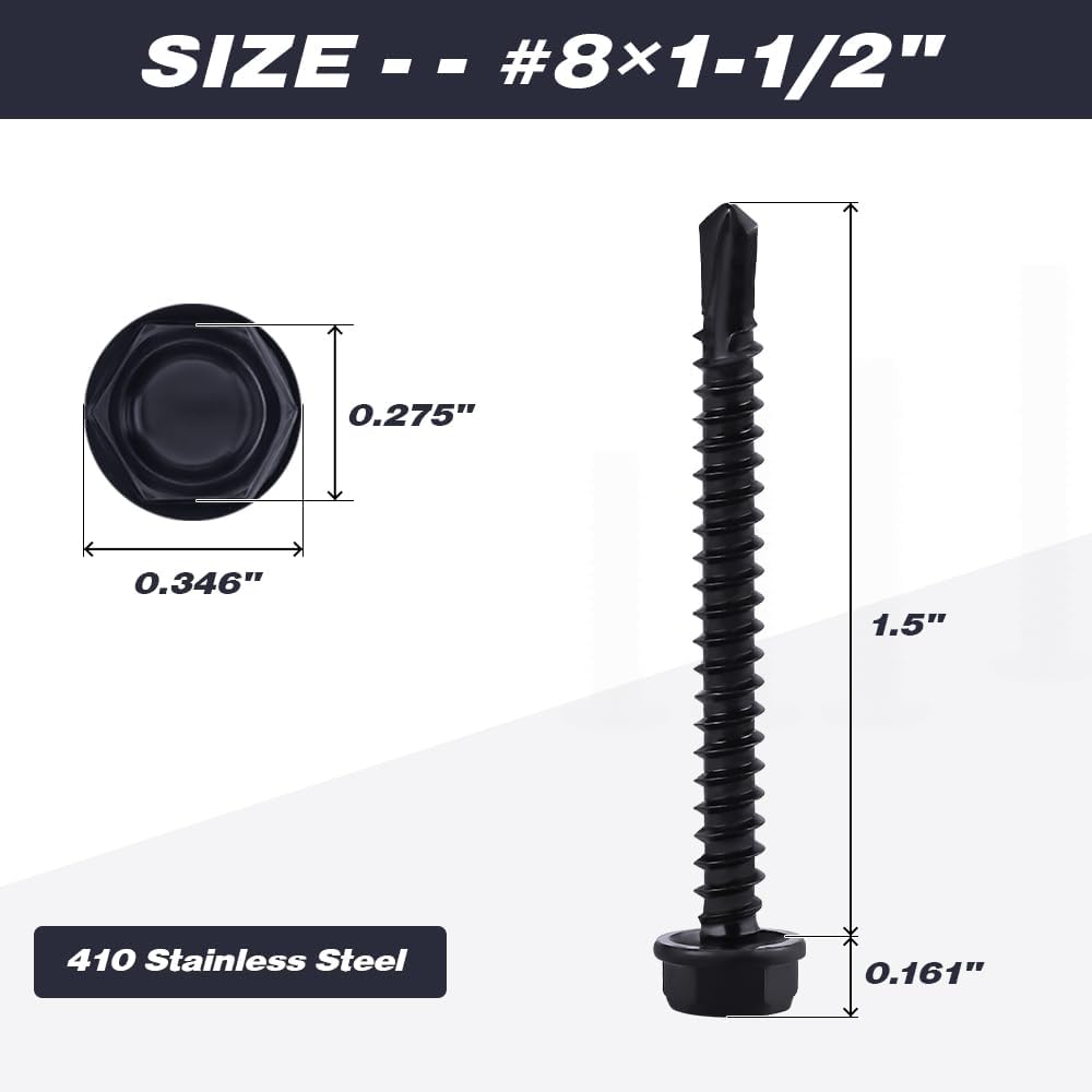 Brocas autoroscado rapido acero inox 410 1.5pulg 80uds