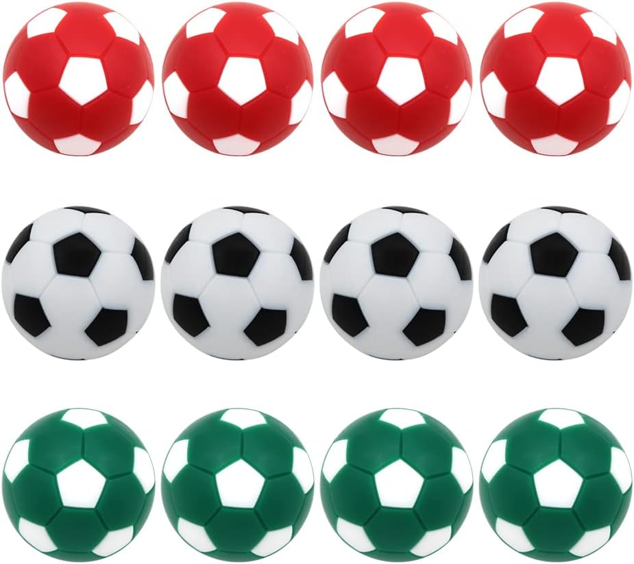 Set 12 pelotas futbolín mesa multicolor tamaño oficial 1.260pulg
