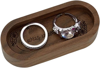 Soporte anillos madera para mesita noche regalo