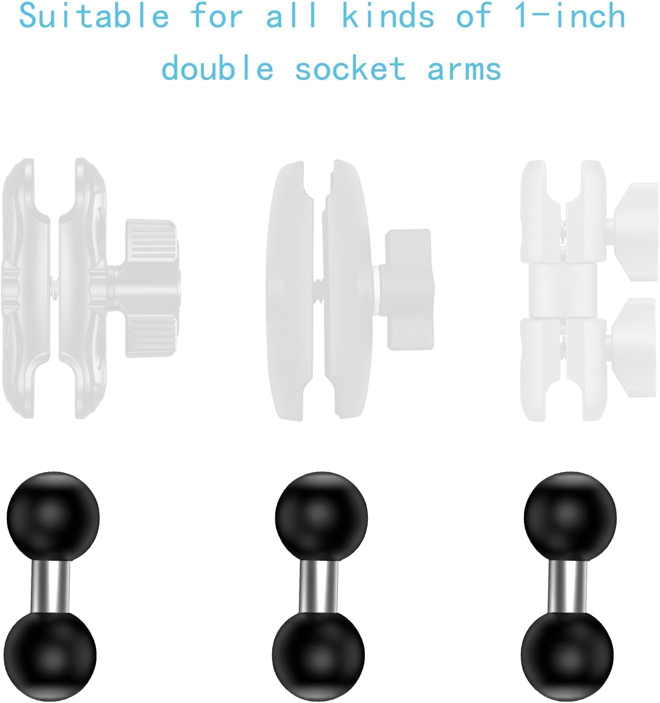 Adaptador bola 1" a soporte RAM B