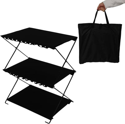Estante plegable 3 niveles para cocina camping barbacoa
