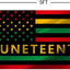 Bandera Juneteenth 3x5ft 19 de junio 1865 libertad color vivo
