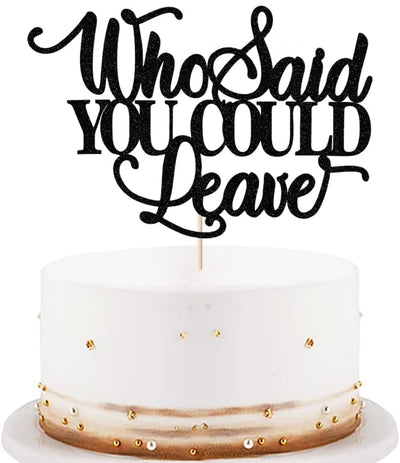 Topper tarta texto inglés We Will Miss You despedida negro