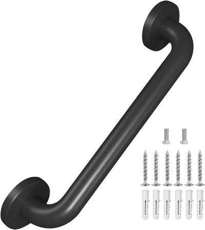 Escalera Industrial Metal Barandilla Agarre Negro Mate