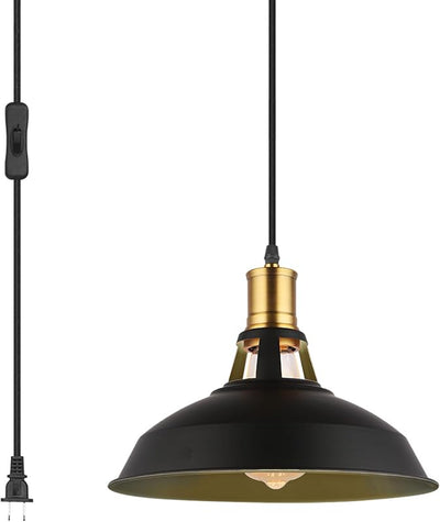Candelabro colgante cable trenzado 15ft interruptor cocina vintage