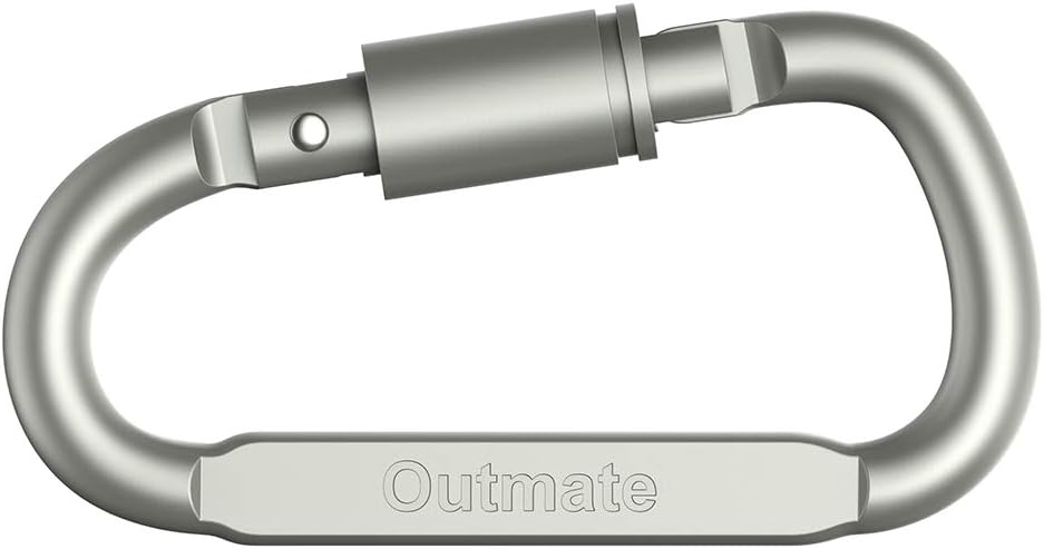 Mosquetones aluminio anillo D cierre set 6 para senderismo camping