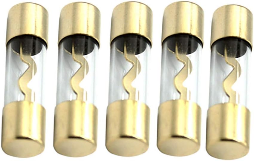 Fusible coche 5x100A tubo vidrio chapado oro