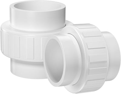 2 Pzas Acoplamiento PVC 2pulg Junta EPDM Schedule 40 Blanco