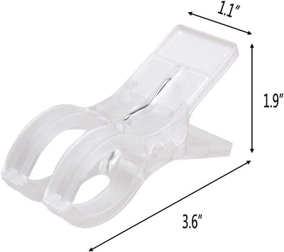 Clips toallas plástico transparente pack 8