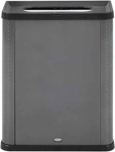 Contenedor basura 23gal metal 3 lados gris oscuro perla
