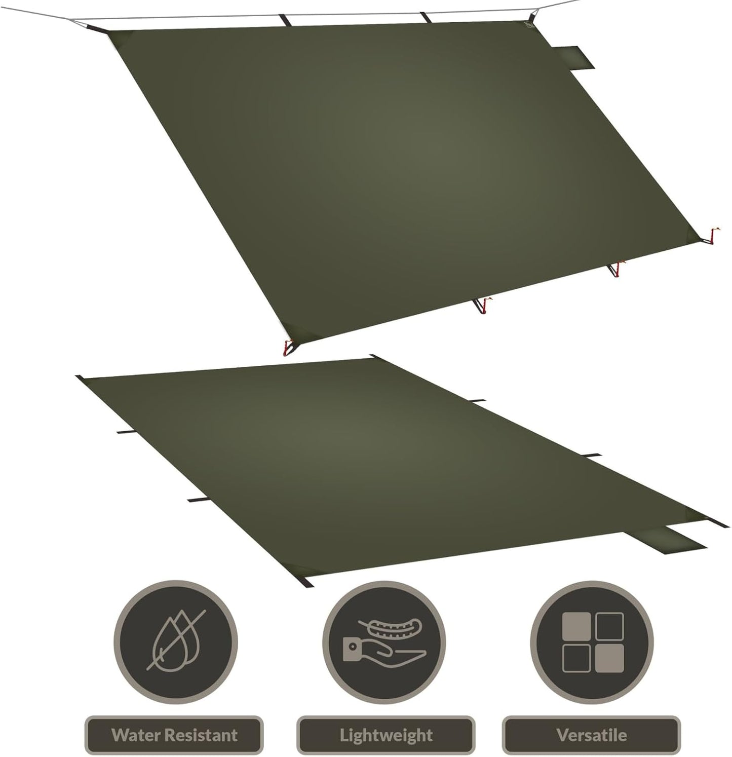 Huella ultraligera silnylon impermeable 98x55" camping