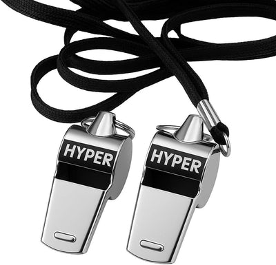Silbatos acero inox paquete 2 con cordones sonido claro