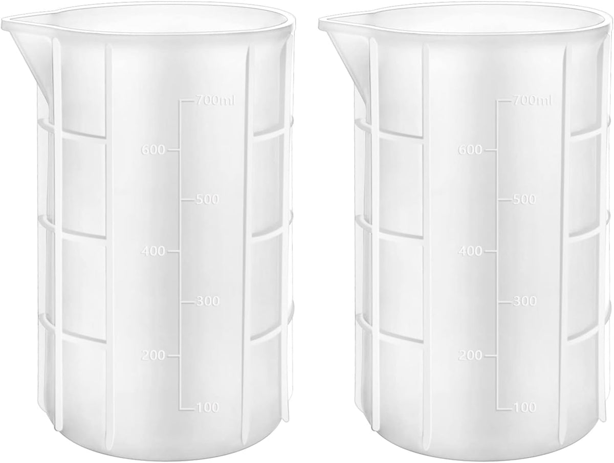 Tazas medición silicona 700ml para resina epoxi y manualidades