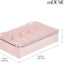 Caja plástico organizadora lentes 2uds 5 secciones rosa