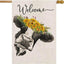 Bandera arpillera doble cara girasoles 28x40"