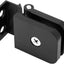Soporte bisagra puerta ducha aluminio negro mate 1/4pulg
