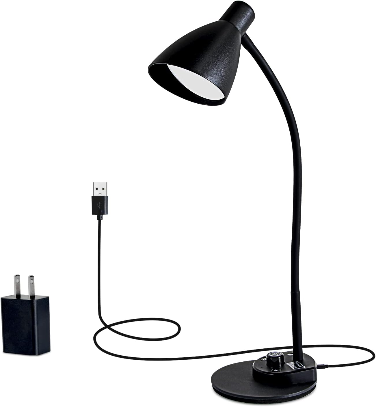 Lámpara LED escritorio con cargador USB 3 temperaturas