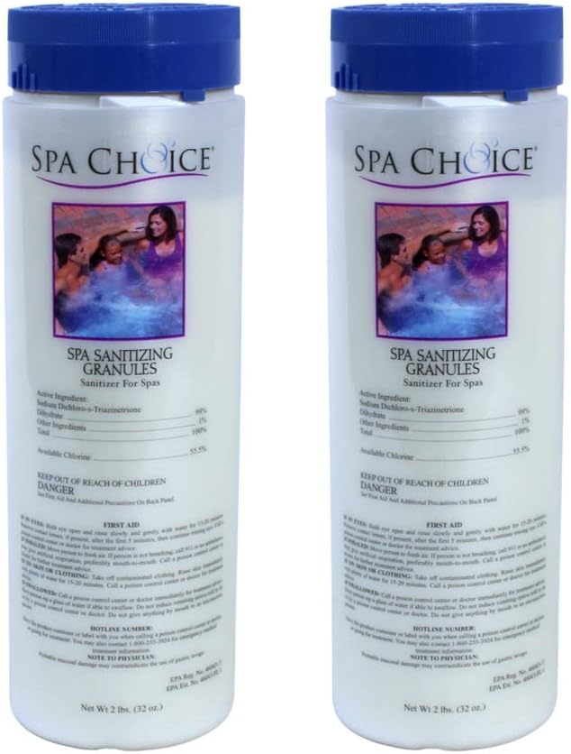 Pack 2 Gránulos Cloro Spa Jacuzzi Fabricados EE.UU.