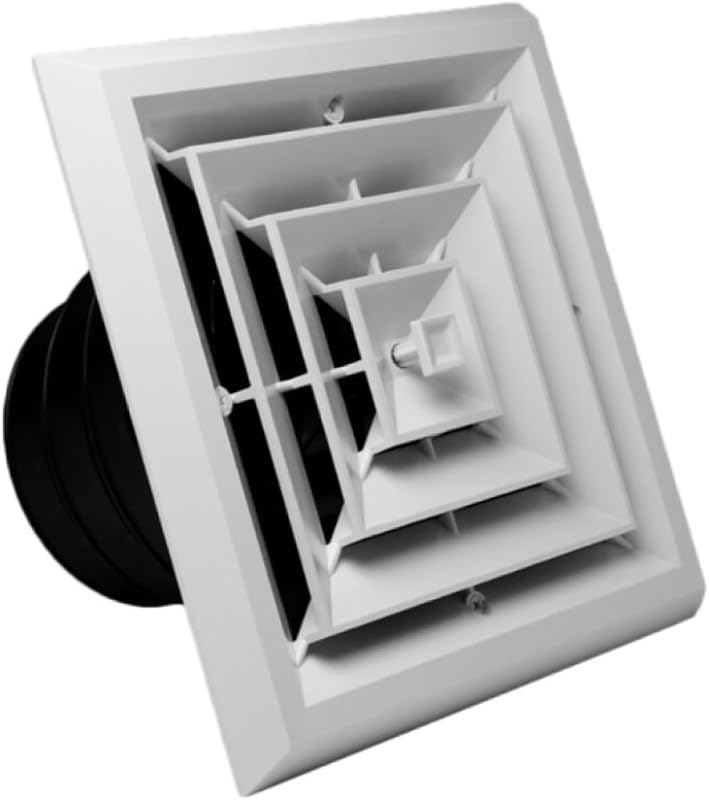 Rejilla techo 8x8 plástico con caja HVAC 4 vías
