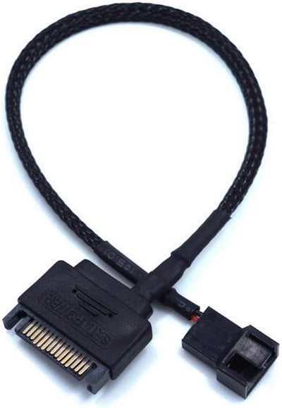 Cable adaptador SATA 15p a 3/4p PWM para ventilador PC