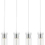 Lámpara techo colgante 4 luces LED cristal burbujas para