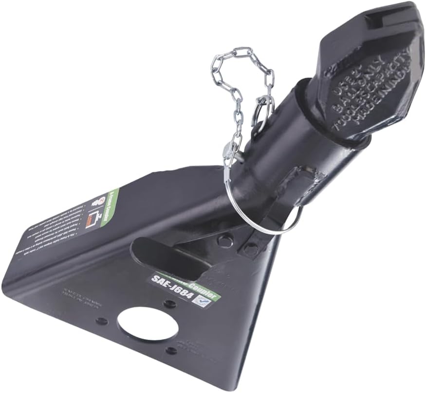 Acoplador remolque negro marco A bola 2pulg 5000lb