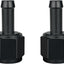 Adaptador manguera 10AN hembra a 3/8 púa aluminio negro set