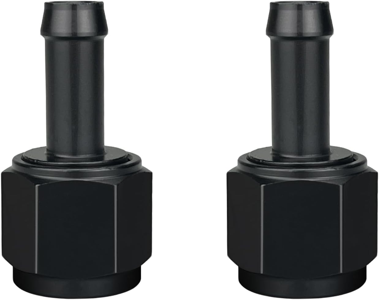 Adaptador manguera 10AN hembra a 3/8 púa aluminio negro set