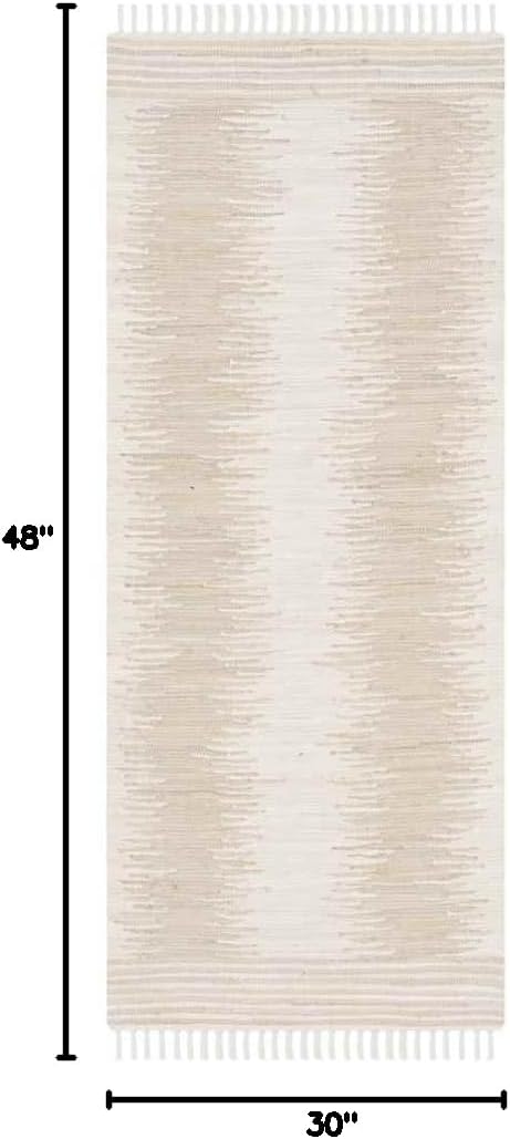 Alfombra Montauk algodón tejida a mano beige