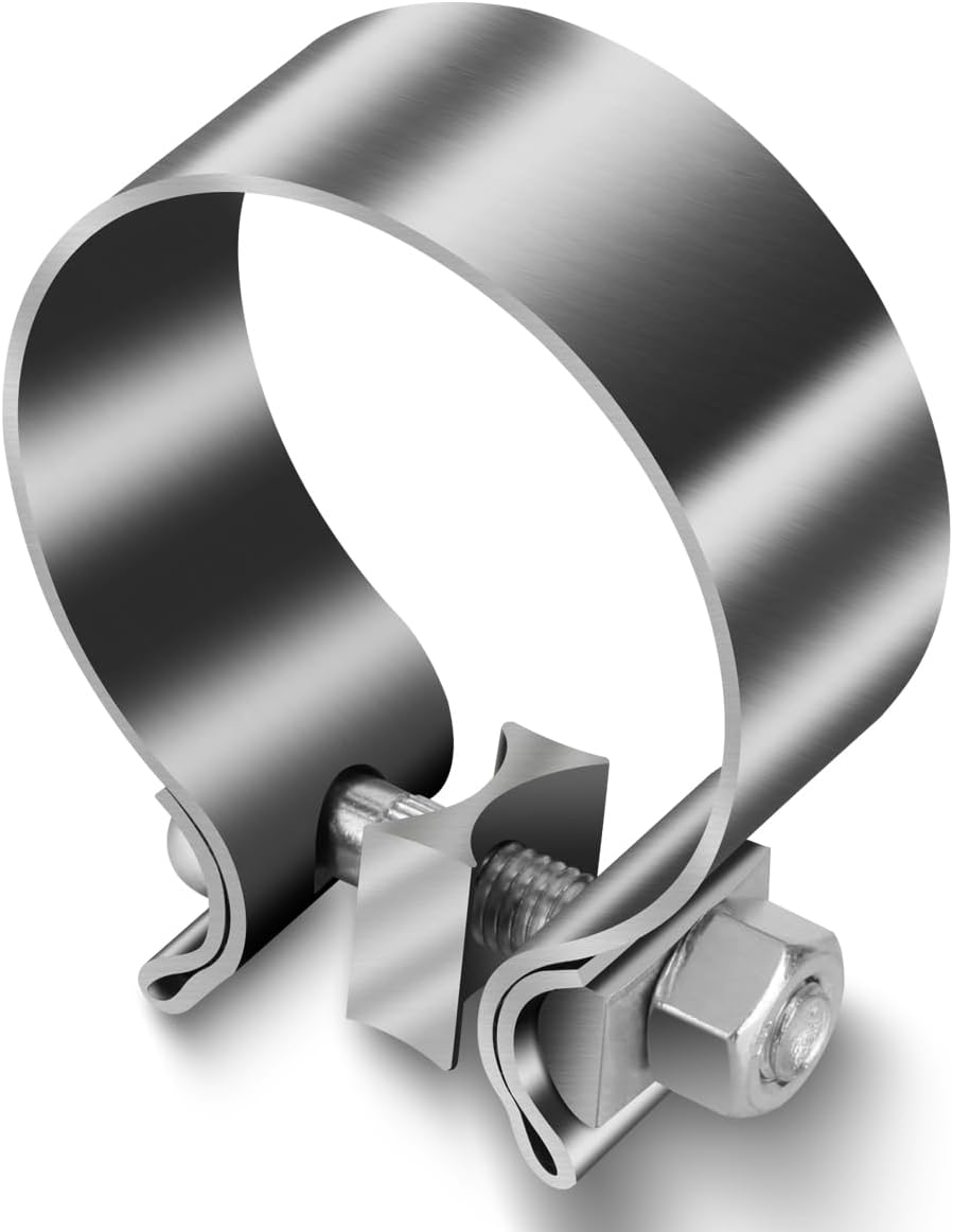Abrazadera escape 3pulg acero inox 304 estrecha