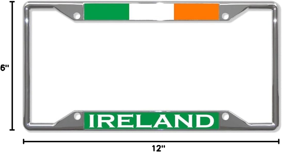 Marco matrícula Irlanda con bandera