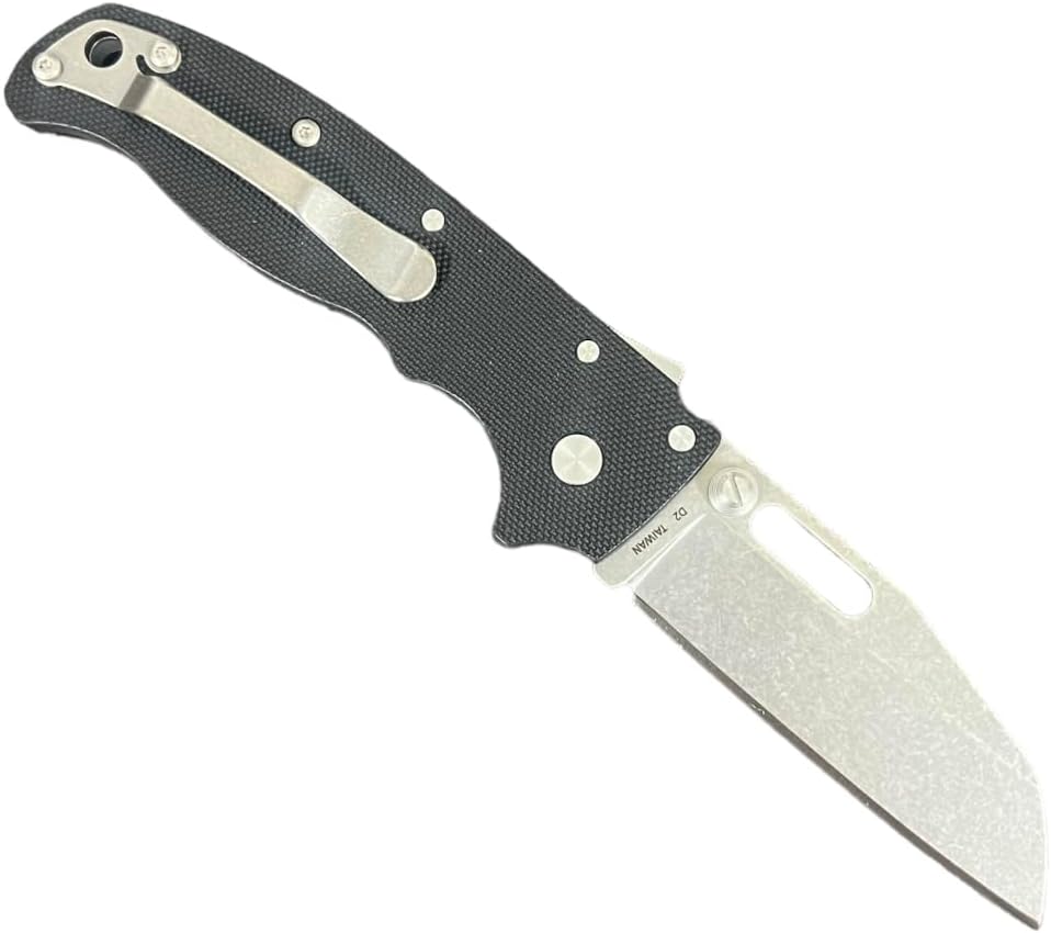 Cuchillo plegable D2 mango flipper G10 negro