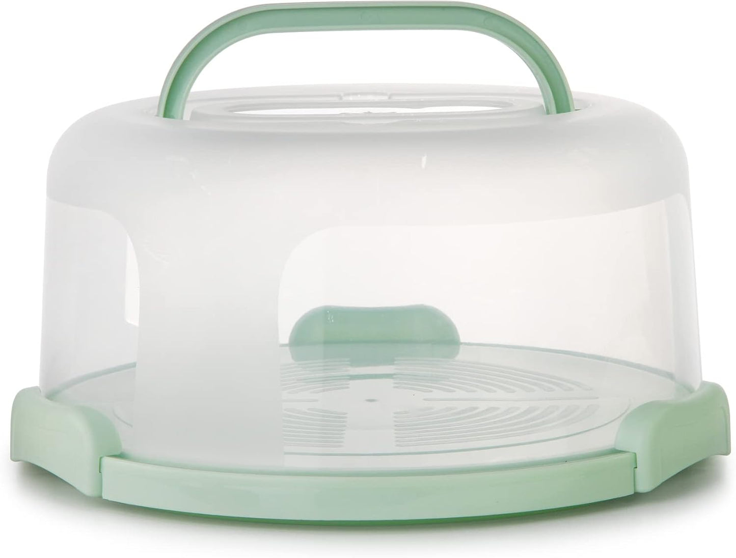 Porta pasteles asa contenedor redondo 10" verde