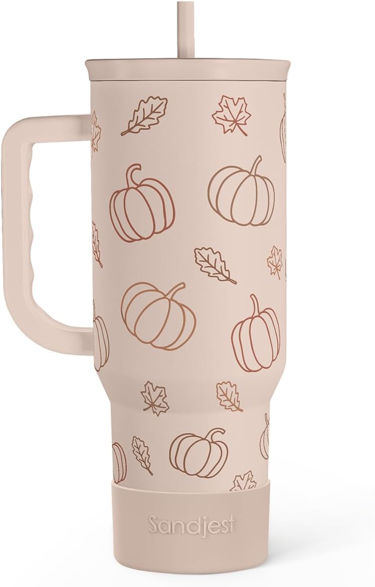 Vaso calabaza acero inox térmico con pajilla 40oz