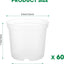 Macetas plástico transparente con drenaje 9cm 20 etiquetas