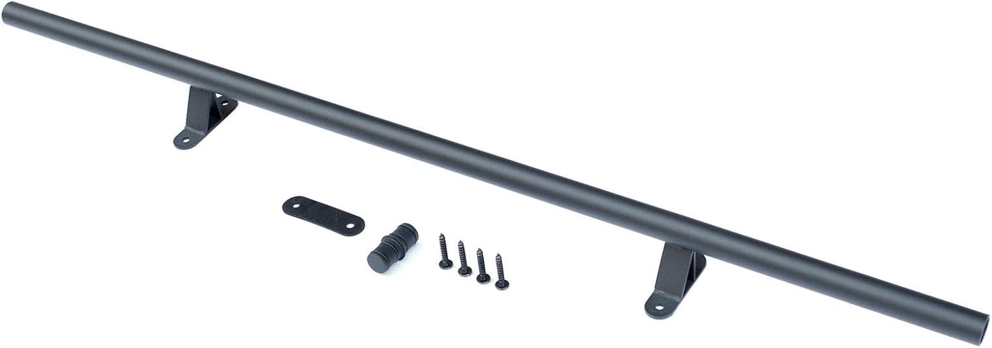 Extensión escalera deslizante 4ft soportes pared negra