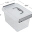 Contenedor plástico 3qt con tapa pestillo set 6 transparente