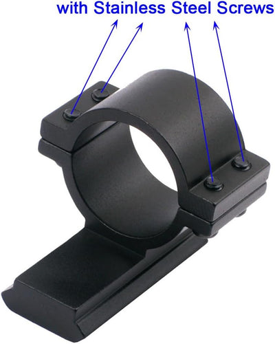 Soporte linterna abrazadera telescopio 0.984pulg acero inox