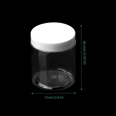45 Pzas Tarros Plástico 8oz Tapas Transparentes