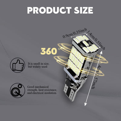 4 Luces LED Marcha Atrás T15 4014 45SMD Superbrillantes
