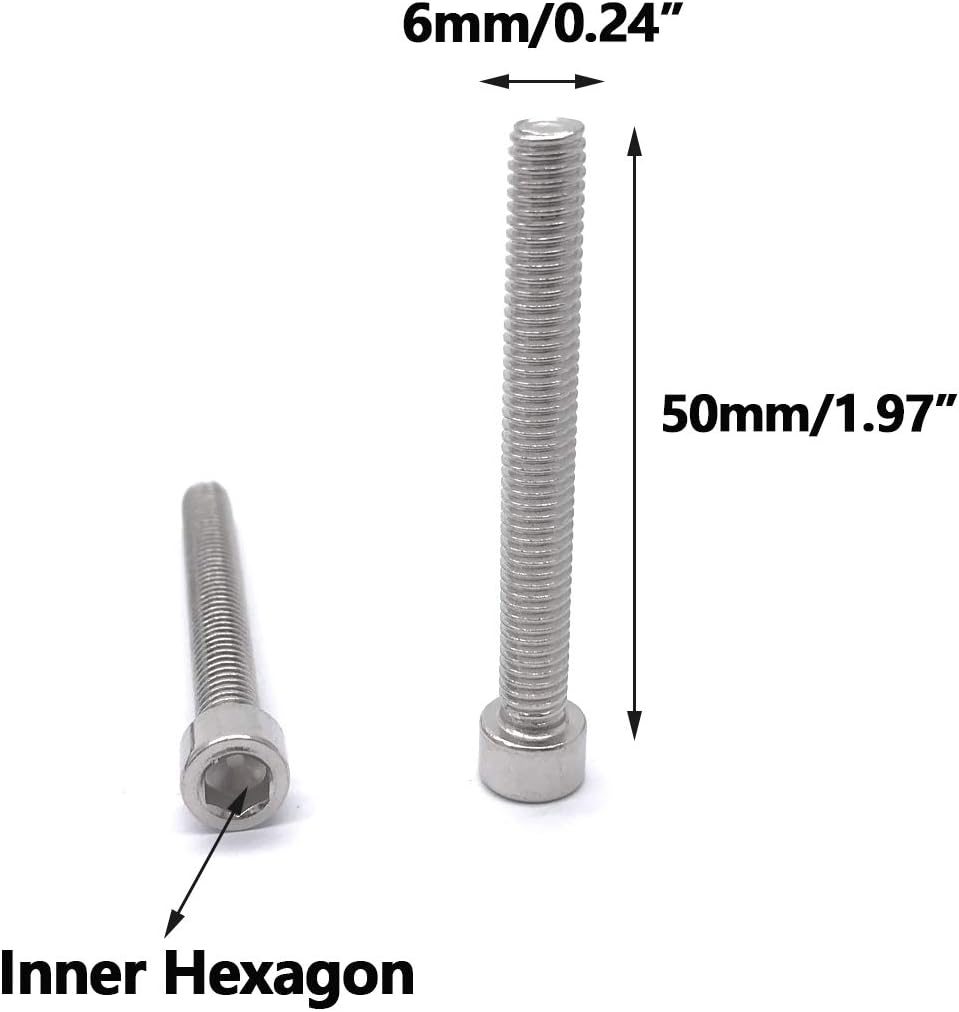 Tornillos M6 acero inox 15 pzas impresora 3D