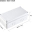 Caja conexiones eléctricas IP65 plástico ABS blanco 7.9x3.9x2.8pulg