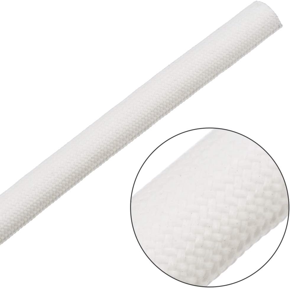Manga aislamiento fibra vidrio silicona blanca 16.4ft