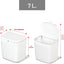 Cubo basura bajo mostrador 7L tapa doble blanco