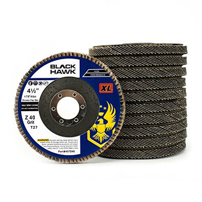 Discos solapa circonita alta densidad 4.5x7/8 40 grano 10uds