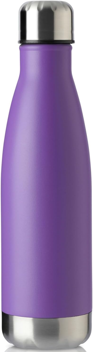 Botella agua deportiva acero inox doble pared 17oz morado
