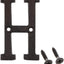 Números de puerta hierro fundido 3" letra H negra