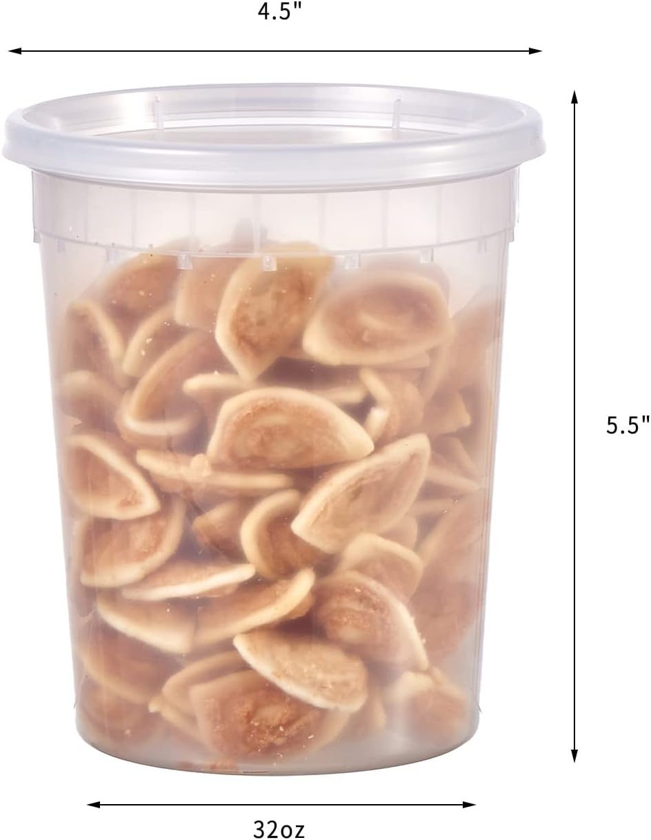 Contenedores plástico 32oz 240pzas sin BPA aptos microondas