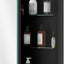 Botiquín baño 16x26" color negro con espejo y estantes